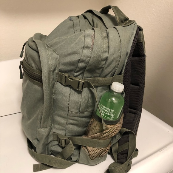 Royal Bag Large Backpack Olive Canvas School Back Padding Side Pockets - Picture 2 of 12